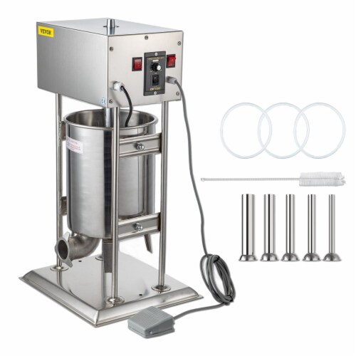 10L 15.4Lb Electric Commerical Sausage Stuffer Stainless Dual Speed Best Price Perspective: front