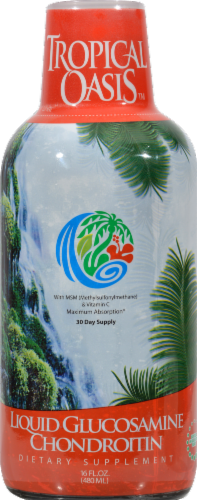 Tropical Oasis Liquid Glucosamine Chondroitin Supplement Perspective: front