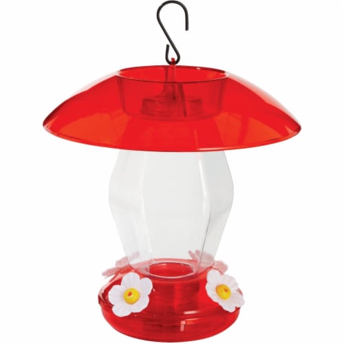 Stokes Select Red/Clear Jubilee Hummingbird Feeder Perspective: front
