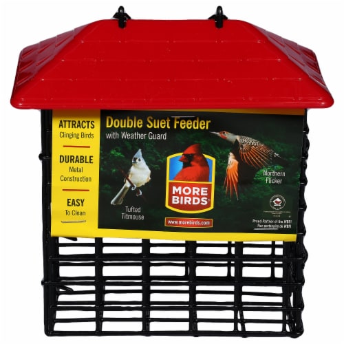 More Birds® Double Suet Feeder with Weather Guard Perspective: front