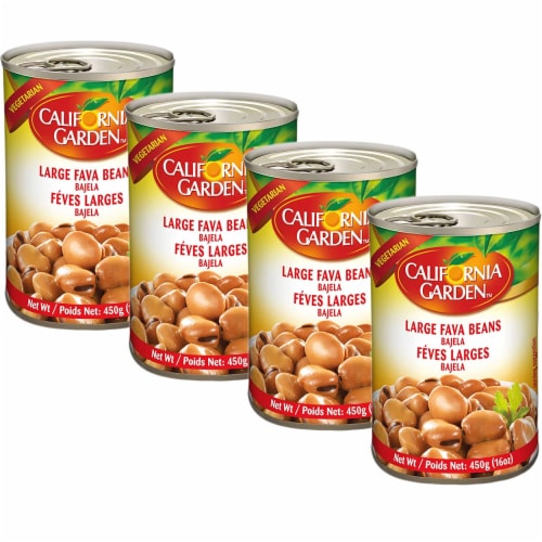 California Garden - Bajela Large Fava Beans 450g (4 Cans) Perspective: front