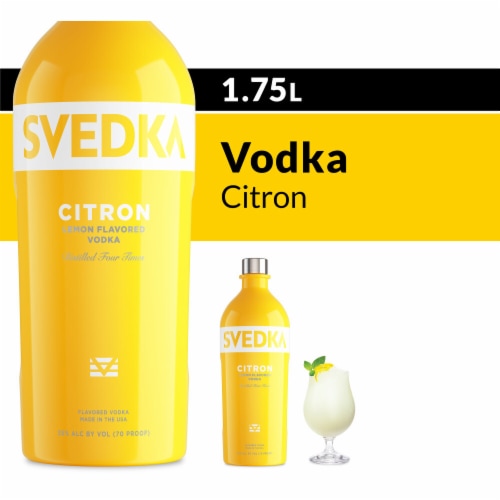 SVEDKA Citron Lemon Lime Flavored Vodka Perspective: front