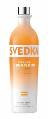 SVEDKA Orange Cream Pop Flavored Vodka Perspective: front