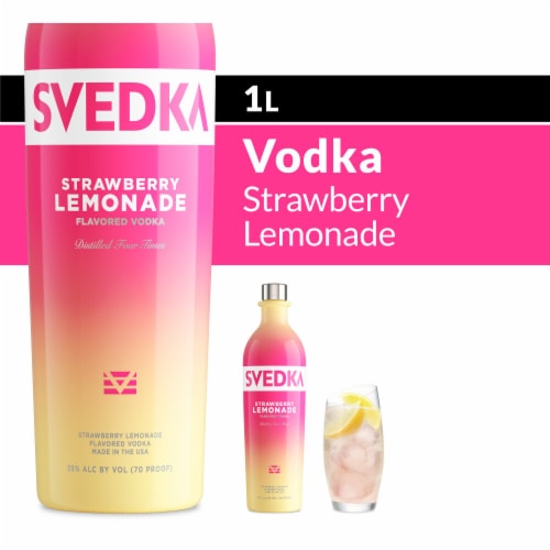 SVEDKA Strawberry Lemonade Flavored Vodka Perspective: front