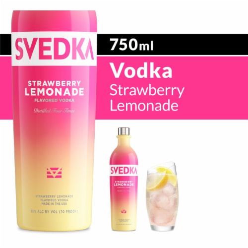 SVEDKA Strawberry Lemonade Flavored Vodka Perspective: front