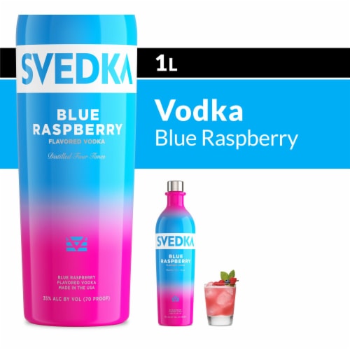 SVEDKA Blue Raspberry Flavored Vodka Perspective: front