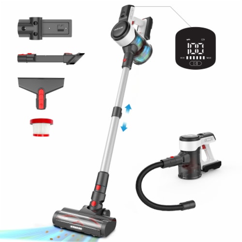 Evereze Cordless Stick Vacuum w/ 45 Min Runtime, Large Dust Cup, & Stretch Hose Perspective: front
