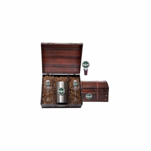 Heritage Metalworks Wine Chest Set - Claddagh Perspective: front