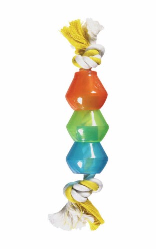 JW Pet Multicolored Pod Rope/Rubber Dog Treat Toy/Dispenser Large ...