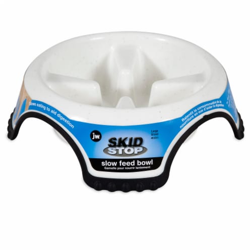 JW Pet Skid Stop Slow Feed Bowl Perspective: front