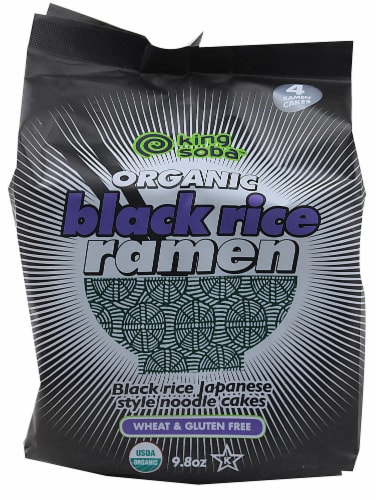King Soba Organic Black Rice Ramen Cakes Perspective: front