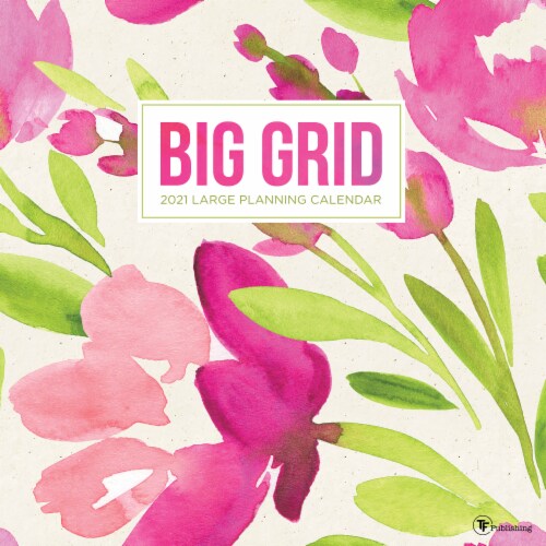 TF Publishing 2021 Big Grid Large Planning Wall Calendar Perspective: front