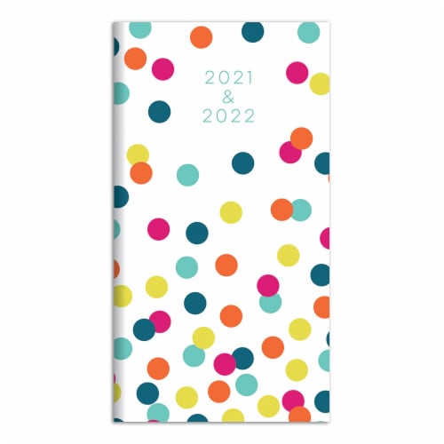 TF Publishing 2021-2022 Pocket Planner - Colorful Dots Perspective: front