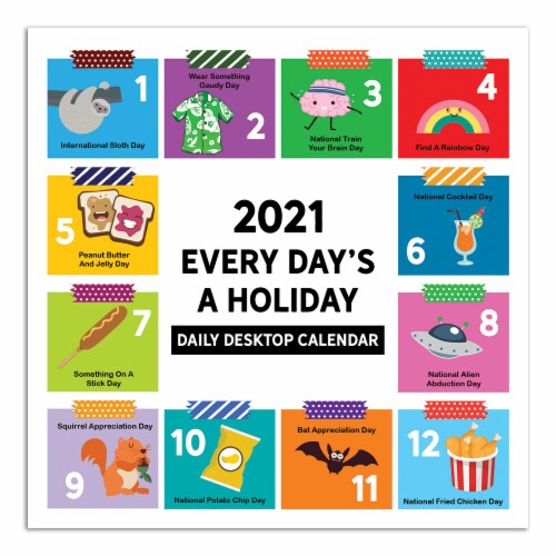 TF Publishing Everyday's a Holiday 2021 Daily Calendar Perspective: front