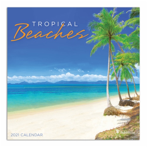 TF Publishing Tropical Beaches 2021 Mini Wall Calendar Perspective: front