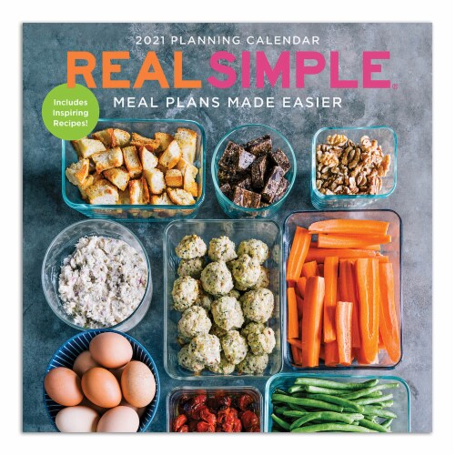 2021 Real Simple Meal Planning Wall Calendar by TF Publishing Perspective: front