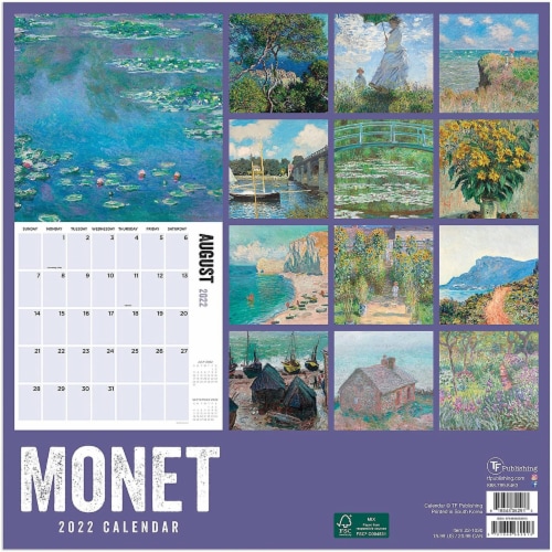 Masterpiece 2022 Schedule 2022 Wall Calendar Monet Masterpiece 12X12, 16 Months Large Grid Monthly  Planner, Pack - Baker's