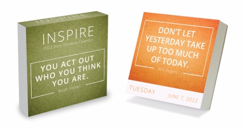 TF Publishing 2022 Inspire Daily Desktop Calendar Perspective: front
