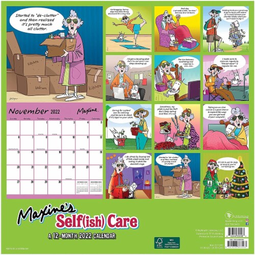 2022 Wall Calendar Maxine Selfish Care 12x12,16 Month Large Grid