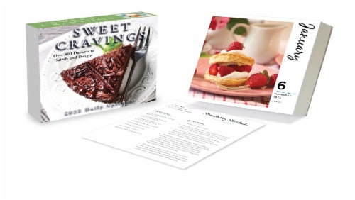 2022 Sweet Cravings Daily Desktop Calendar Perspective: front