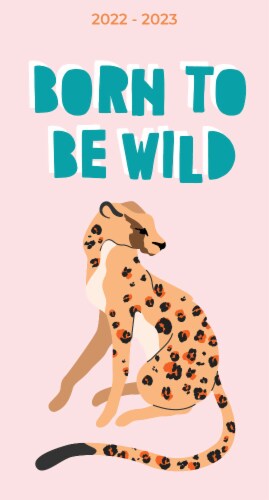2022-2023 Born to Be Wild 2-Year Small Monthly Planner by TF Publishing Perspective: front