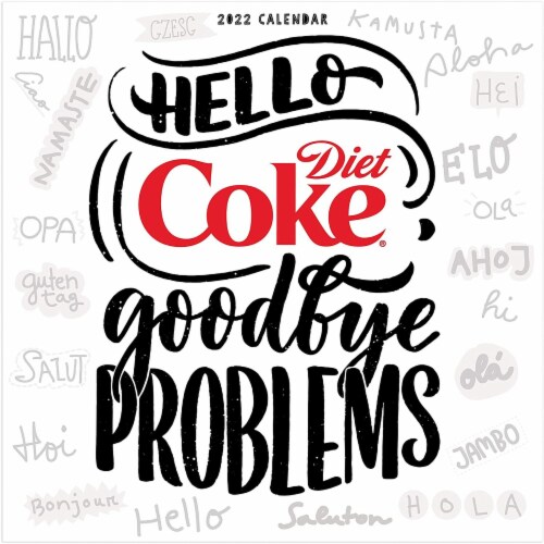 2022 Wall Calendar Coca Cola Diet Coke 12x12, 16 Months Large Grid