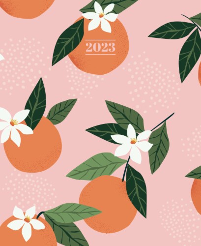 TF Publishing 2023 Orange Blossom Large Monthly Planner Perspective: front