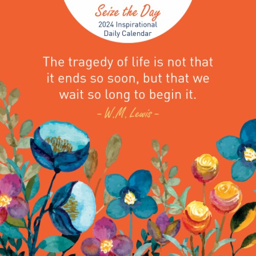 TF Publishing 2024 Seize the Day Inspirational Daily Calendar Box