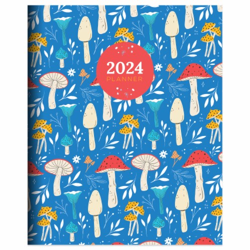 TF Publishing 2024 Magic Mushroom Medium Monthly Planner Perspective: front