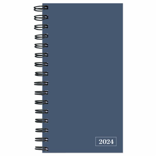 TF Publishing Steel Blue Small 2024 Weekly/Monthly Planner Perspective: front
