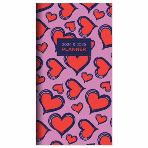 TF Publishing Lovely Hearts 2024/2025 Pocket Planner, 1 ct Fry’s Food