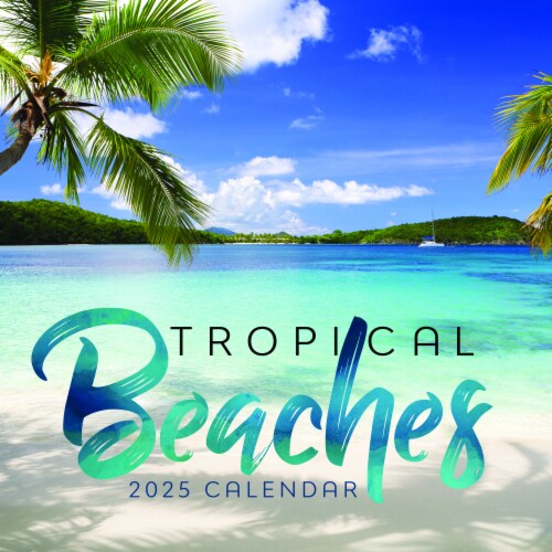 2025 Tropical Beaches Mini Calendar Perspective: front