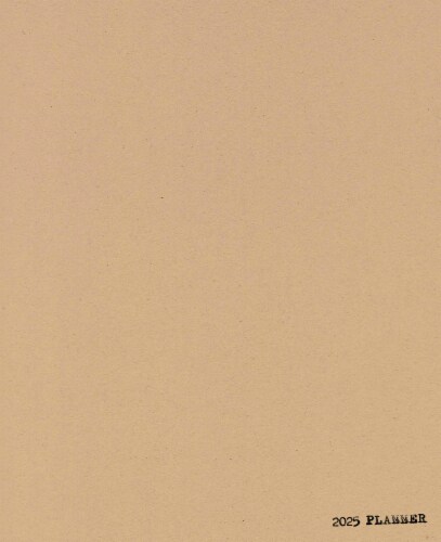 2025 Anything But Basic Kraft Medium Monthly Planner Perspective: front
