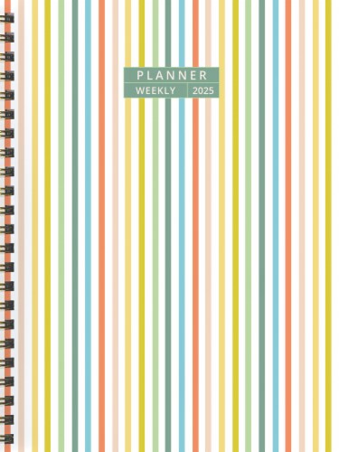 TF Publishing 2025 Malibu Stripes Planner Perspective: front
