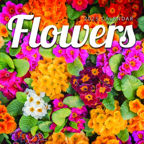 2025 Flowers Wall Calendar Perspective: front