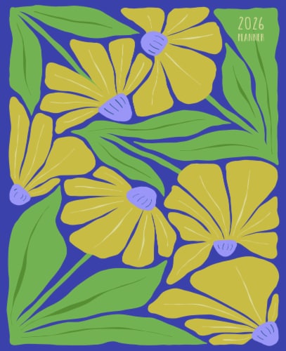 TF Publishing 2026 Goldenrod Flowers Med Monthly Planner Perspective: front