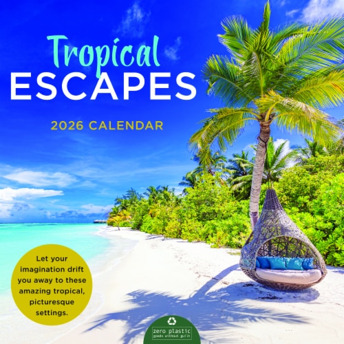 2026 Tropical Escapes 12 Month Wall Calendar by TF Publishing Perspective: front