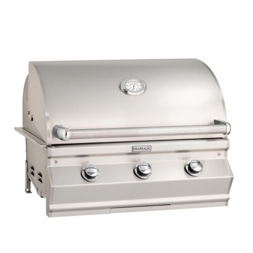 Fire Magic C540i-RT1N 30 x 18 in. Built-in Natural Gas Grill with Analog Thermometer Perspective: front