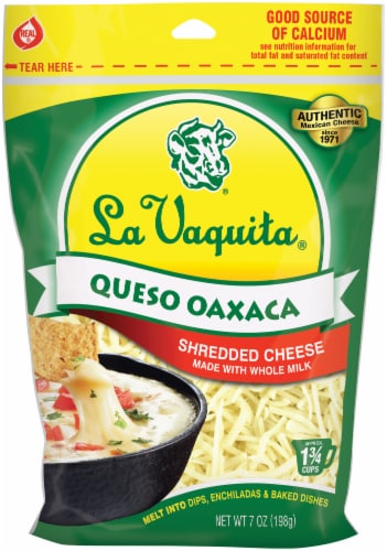 La Vaquita® Queso Oaxaca Shredded Cheese Perspective: front