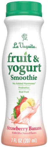 La Vaquita Strawberry Banana Fruit & Yogurt Smoothie Perspective: front