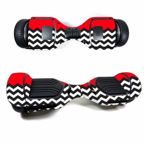 MightySkins SWT580-Red Chevron Skin Decal Wrap for Swagtron T580 Hoverboard Sticker - Red Che Perspective: front