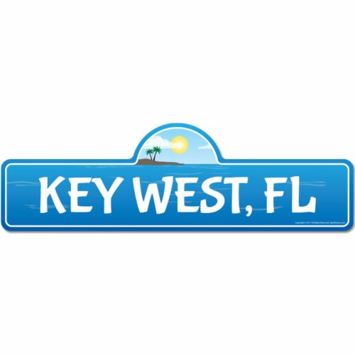 SignMission 6 x 18 in. Key West, FL Florida Beach Street Sign, 1 - Kroger
