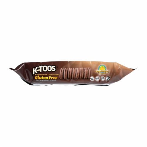 Kinnikinnick KinniToosFudge Sandwich Creme Cookies Perspective: front