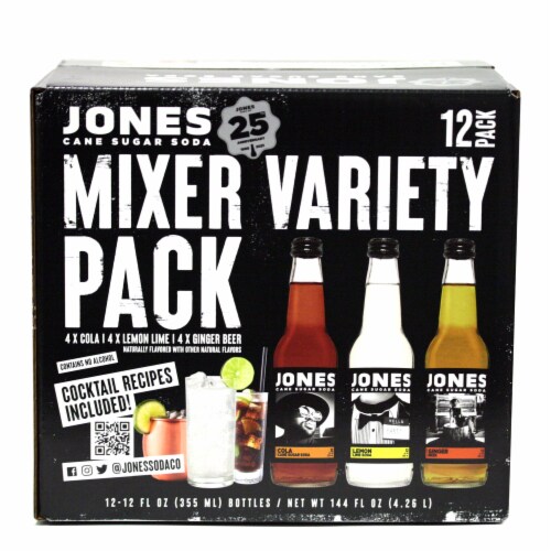 Jones Soda Co. Cane Sugar Soda Mixer Variety Pack Perspective: front