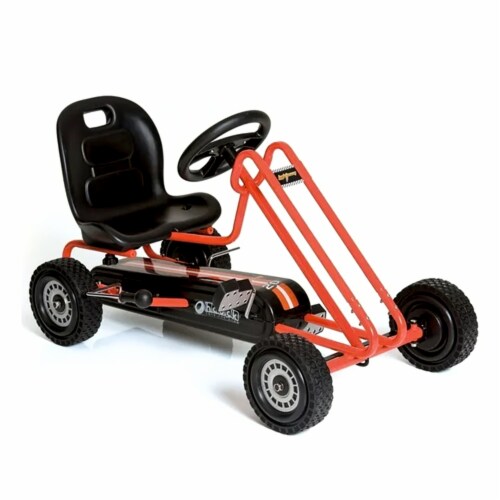 hauck Lightning Ergonomic Pedal Ride On Go Kart Toy for Boys and Girls Orange 1 Piece Foods Co