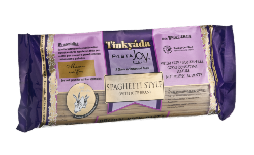 Tinkyada Brown Rice Pasta Spaghetti Perspective: front