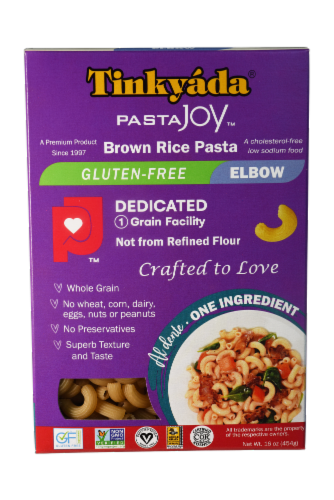 Tinkyada® Pasta Joy™ Gluten-Free Organic Brown Rice Elbow Pasta Perspective: front