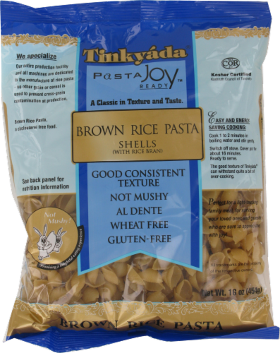 Tinkyada Brown Rice Pasta Shells Perspective: front