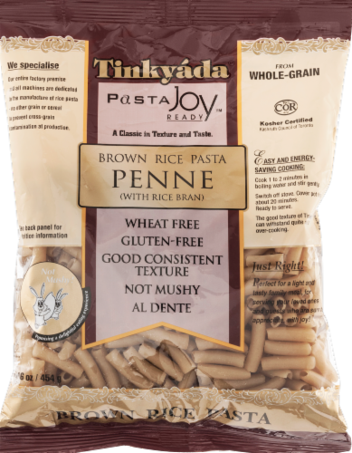 Tinkyada Brown Rice Penne Pasta Perspective: front