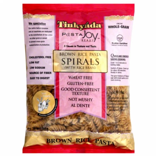 Tinkyada Brown Rice Pasta Spirals Perspective: front